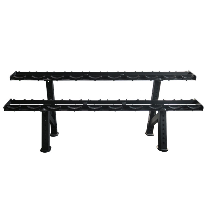 Black 2-Tier Dumbbell Storage Rack