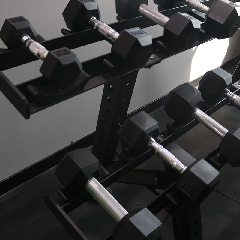 Black 2-Tier Dumbbell Storage Rack-img5