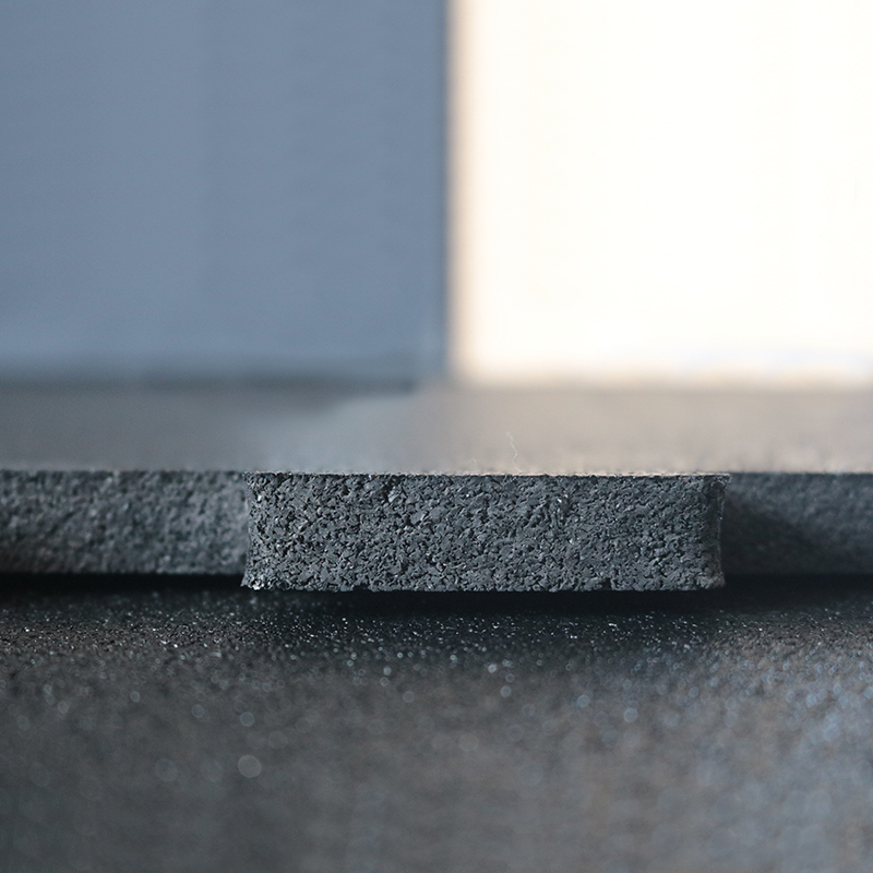 Black Interlocking Rubber Gym Flooring Mat-img5