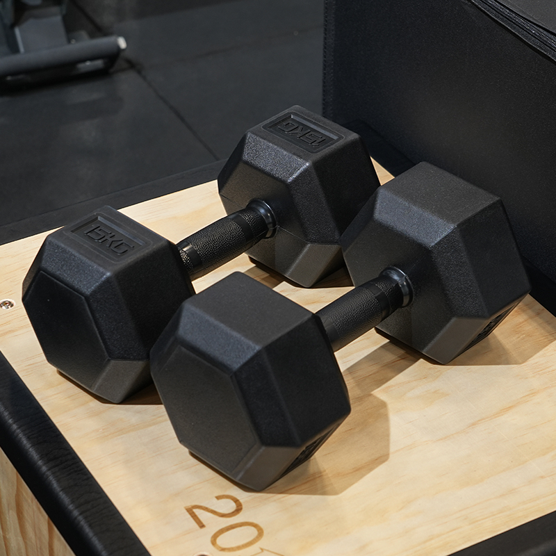 Fully Encased Rubber Dumbbells