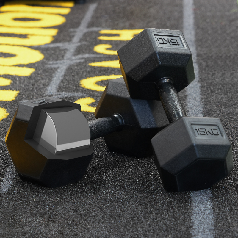 Fully Encased Rubber Dumbbells-img3