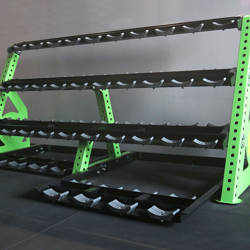 Green 4-Tier Dumbbell Storage Rack-img2