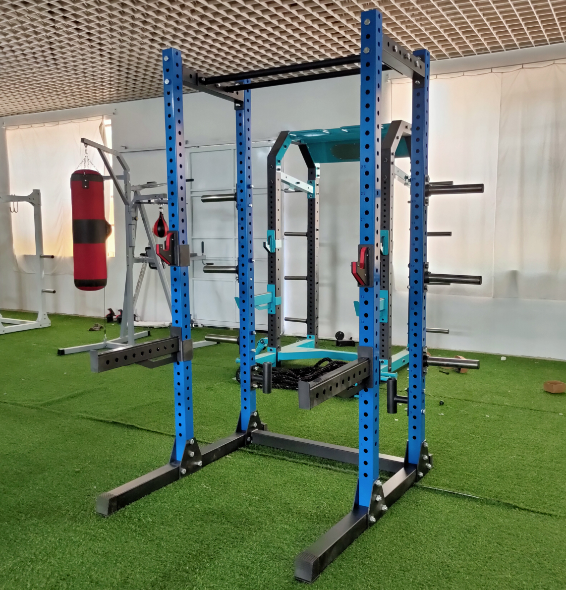 Blue 4-Post Power Rack-img3