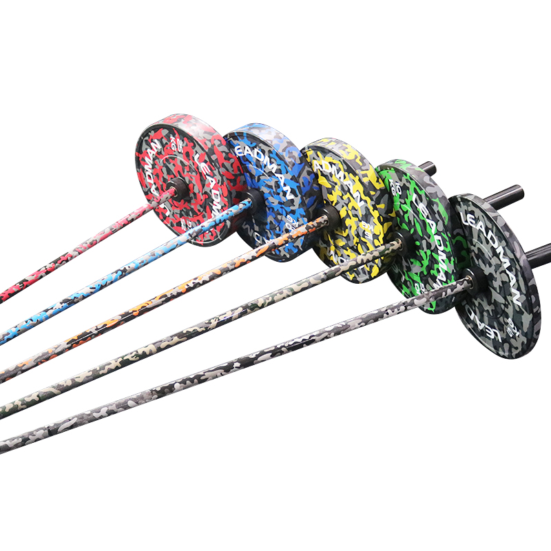 Camo Barbell and Camo Plates Set