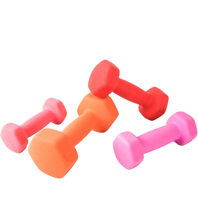 Colored Rubber Encased Dumbbells
