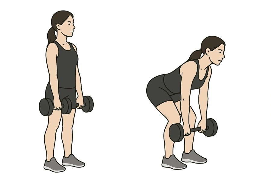 1. Dumbbell Romanian Deadlift