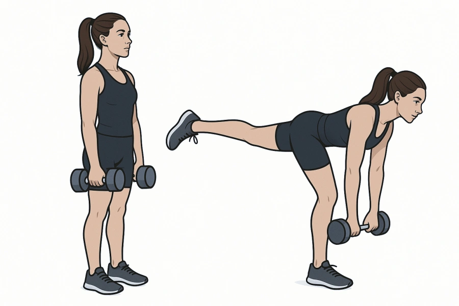 2. Dumbbell Single Leg Deadlift