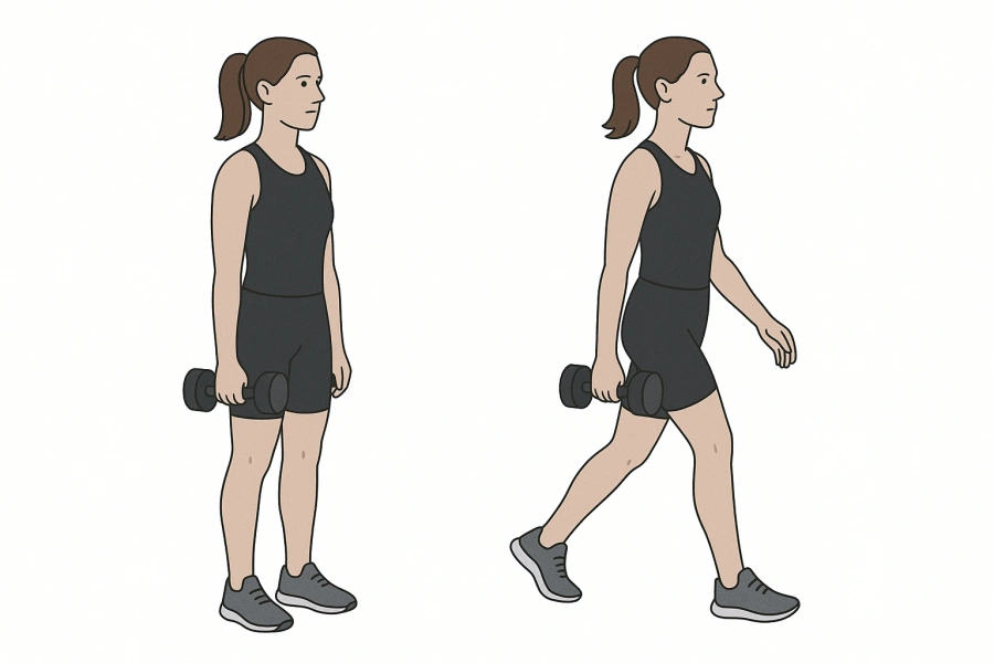 3. Dumbbell Suitcase Carry