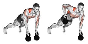 Kettlebell Renegade Row with Push-Up