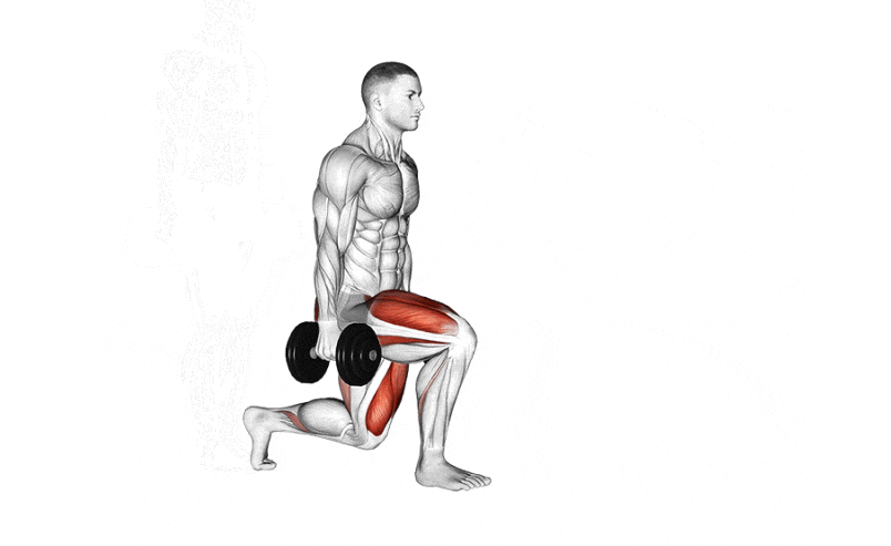 lunges (with bodyweight or dumbbells)