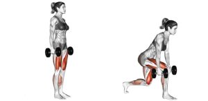 lunges with dumbbells