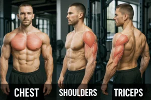Chest Shoulders and Triceps Workout Set