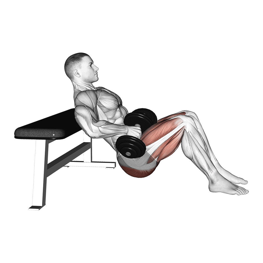 Dumbbell Elevated Hip Thrusts