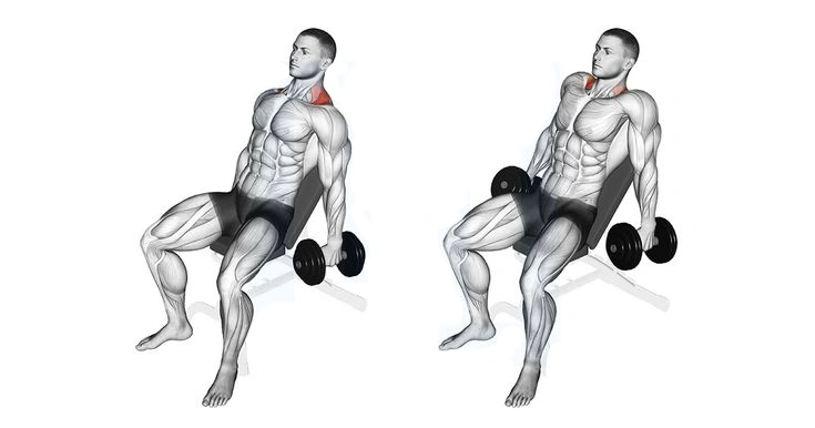 SeatedLying Dumbbell Shrugs - How to Build Big Trap Muscles