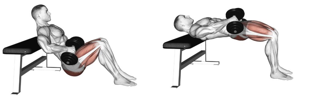dumbbell elevated hip thrusts