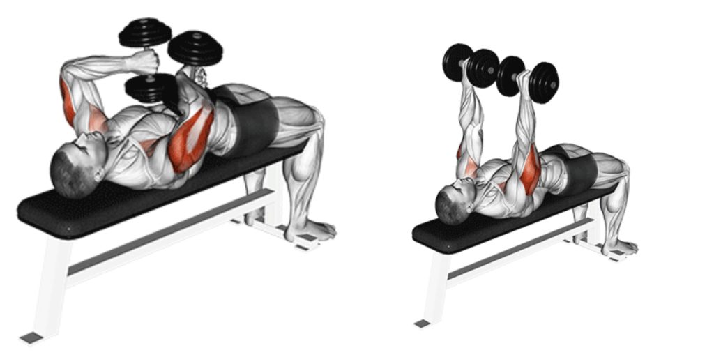 dumbbell tate press dumbbell tricep exercises