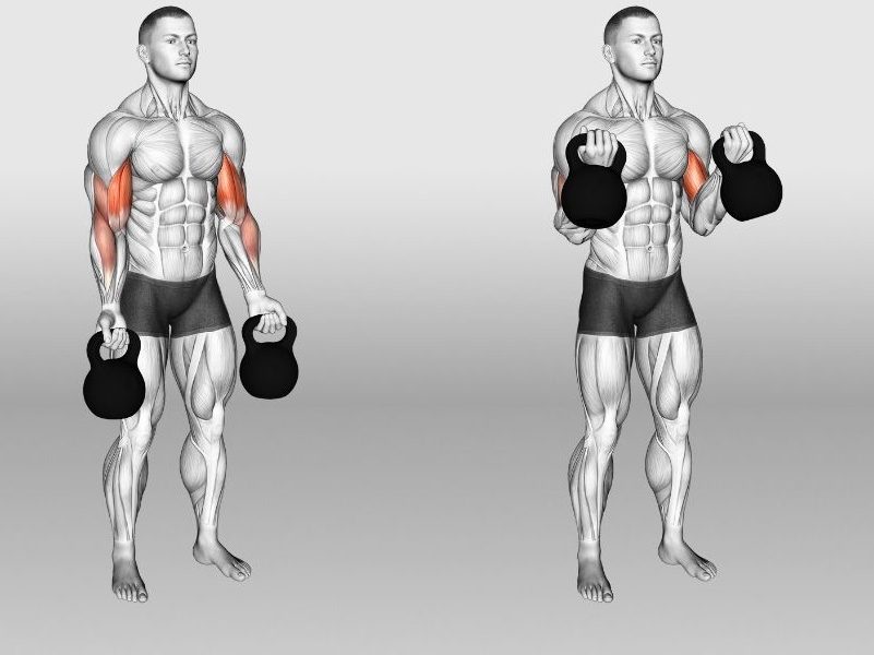 kettlebell bicep curl upper body kettlebell workout