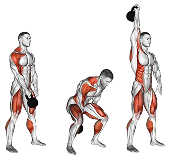 kettlebell half snatch