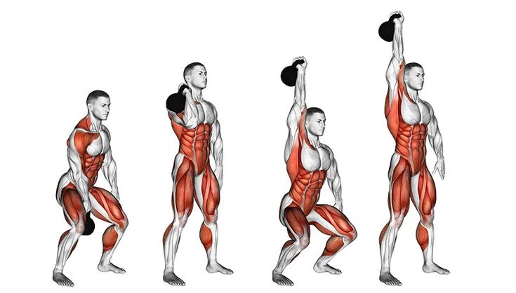 kettlebell clean and press