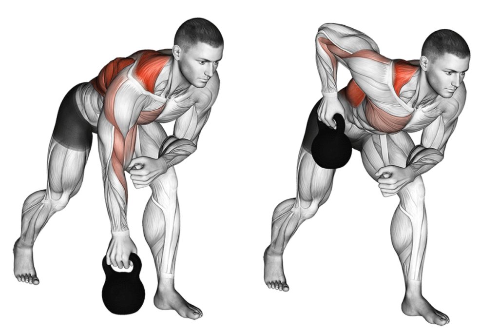 single arm kettlebell row upper body kettlebell workout