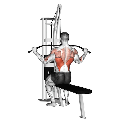 wide grip lat pulldown