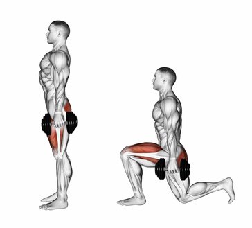 Dumbbell Walking Lunges