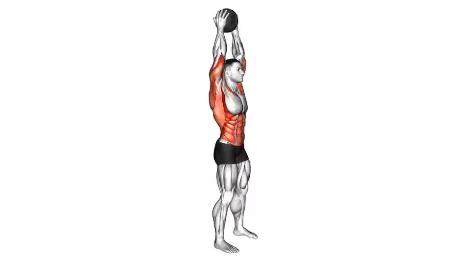 Overhead medicine ball slams