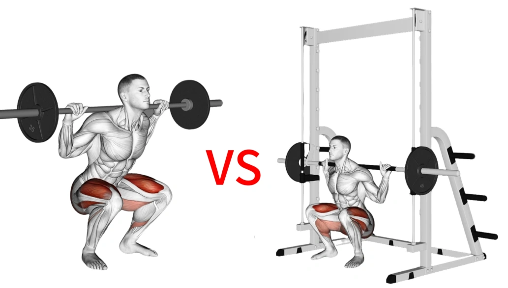 Smith machine squat vs barbell squat