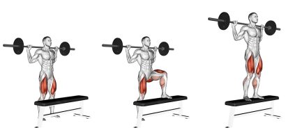 barbell step-ups