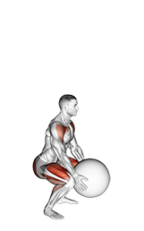 overhead squats with medicine ball