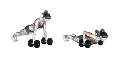 Wide-Grip Dumbbell Push Up