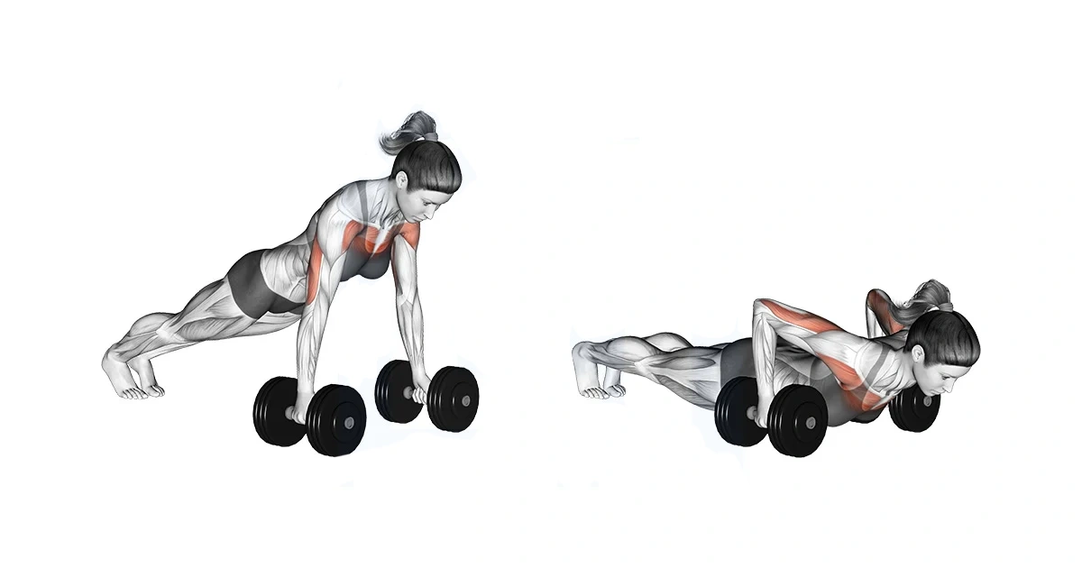 Wide-Grip Dumbbell Push Up